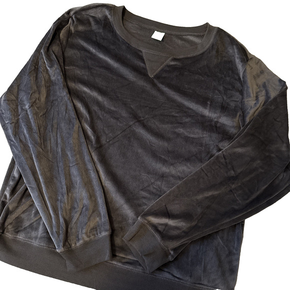 Honeydew Women's XXL Velour Lounge Pajama Top Neutral Gray Comfy Soft - Picture 3 of 8